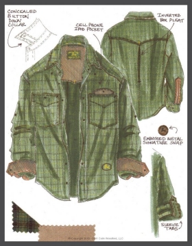 John Deer Signature Plaid Utility Work Shirt