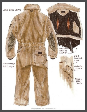 Walls Waterproof Coated Canvas Coverall (Back View)