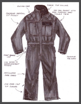 Walls Insulated Quilted Coverall (Front View)