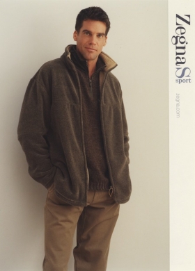 Suede Hooded Jacket/Microfleece Zip Top and Sueded Cotton Pants